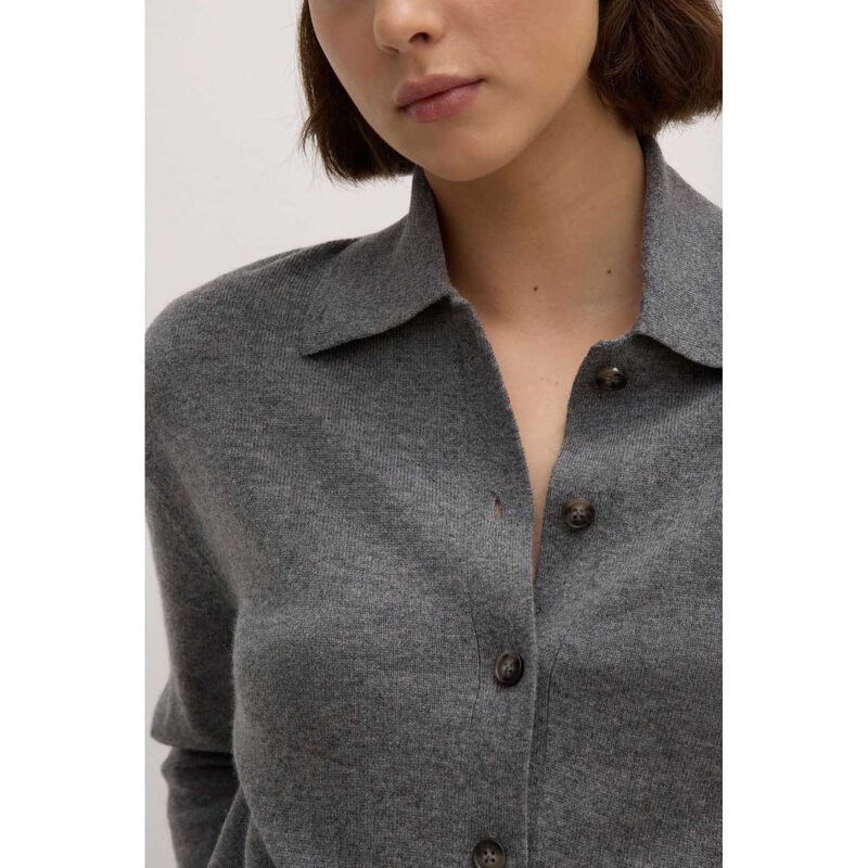 Assembly Label Wool Cashmere Knit Cardigan Grey Marle image number 2